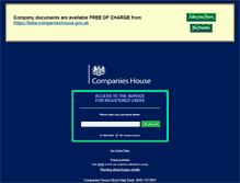 Tablet Screenshot of direct.companies-house.gov.uk